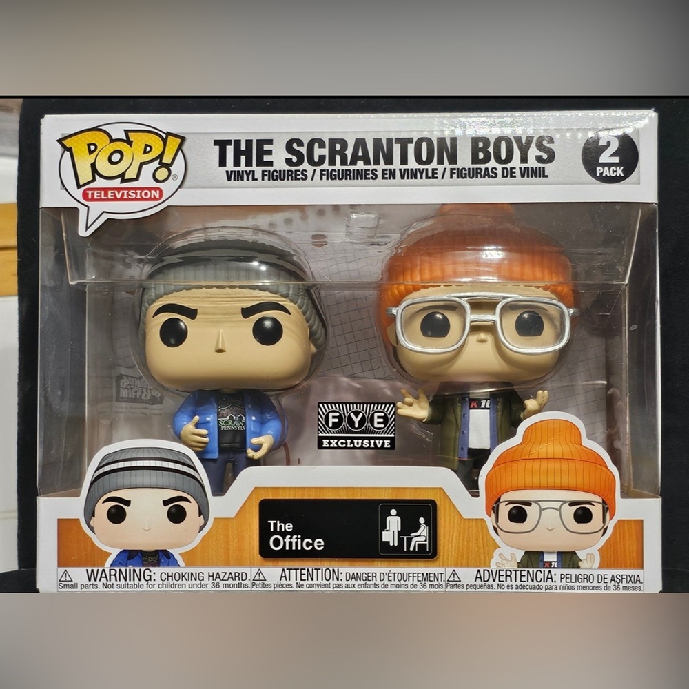 Funko pop The Office Scranton boys Dwight Schrute and Michael Scott